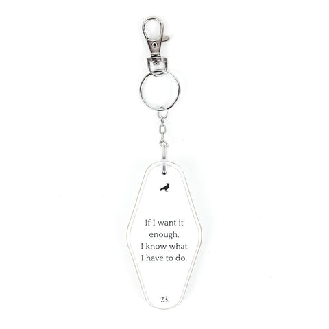 2" x 4" Reversible Wood Keychain- "Live Inspired / What I Have To Do" White & Black