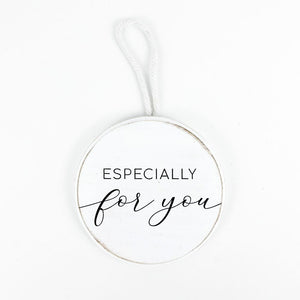 YOU Wood Round Ornament