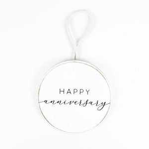 Anniversary Wood Round Ornament