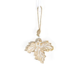 Holly Berry Mango Wood Ornament