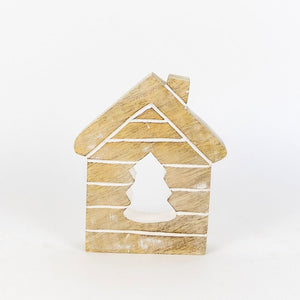 Dwella Decor 6" Mango Wood House Decor - Believe in Kindness