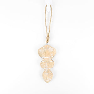 Mango Wood Teardrop Ornament - Believe in Kindness Collection