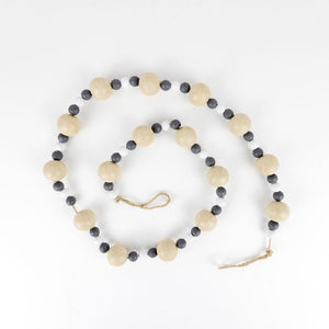 Wood Bead Garland - Neutral Tones