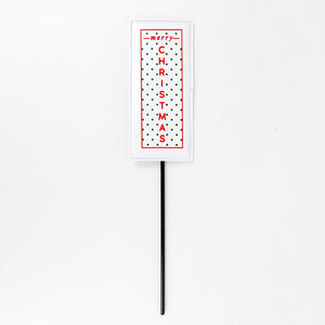 Merry Christmas Metal Stake - Multicolor Holiday Decor
