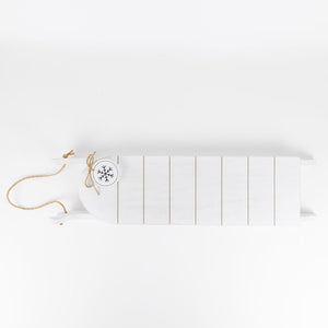 6x24 Wooden Sled Cutout - White and Black
