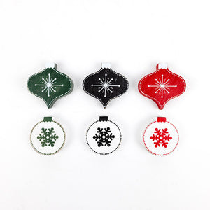 Dwella Decor Multicolor Wood Ornament Shapes - Set of 6