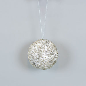 3" White Jewel Ball Ornament - Believe In Kindness Collection