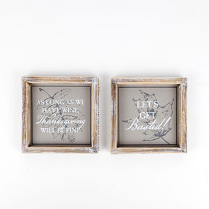 Wood Framed Casserole Sign - Blacks & Whites