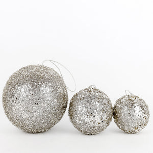3" Silver Jewel Ball Ornament - Believe In Kindness Collection