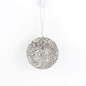 4" Silver Jewel Ball Ornament - Believe In Kindness Collection