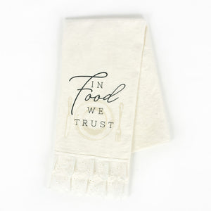 17x24 Dish Towel - Food We Trust Design