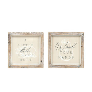 7x7 Reversible Wood Frame Sign - Dirt/Wash Humor