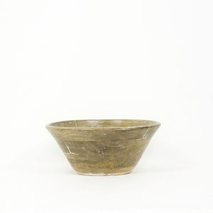 12" x 12" x 5" Mango Wood Decorative Bowl - Natural & White