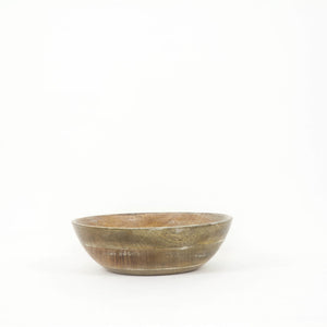 14" Mango Wood Bowl - Natural & White