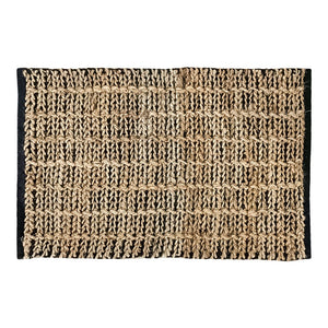 24x35 Jute Hemmed Rug in Black and Natural