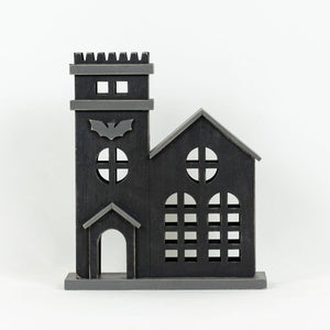 Haunted House Halloween Wood Decoration