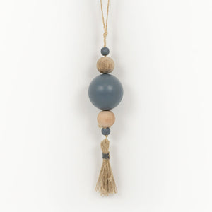 Wood Bead Ornament with Tassel