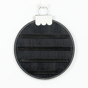 Round Wood Letterboard - Black & White Mid-Century Holiday Decor