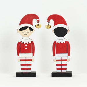 4x10 Wood Elf Cutout - Multicolor Christmas Decor