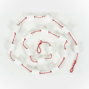 White and Red Marshmallow Christmas Garland - Believe In Kindness Collection
