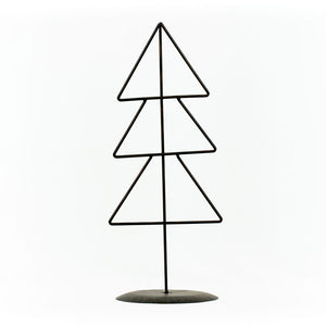 8x18 Black Metal Christmas Tree with Believe Message