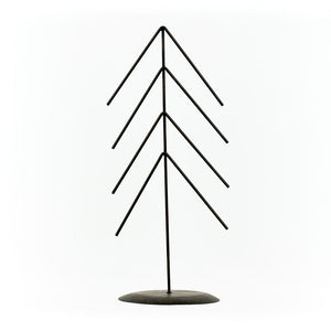 Black Metal Christmas Tree on Stand | 8x18 Believe in Kindness