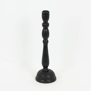 Black Wood Candle Holder | Olive Collection