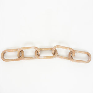 Wooden Chain Link Decor - Natural Olive Collection