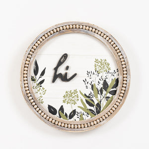 Hi Wood Beaded Frame Sign
