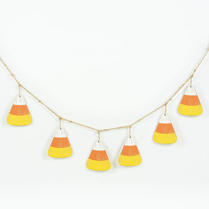 Halloween Candy Corn Wood Swag Decoration