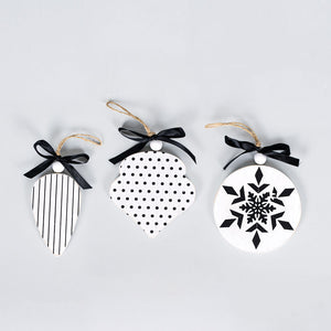 5" Wood Ornament Set of 3 - Believe In Kindness Collection