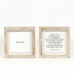 6x6 Reversible Wood Sign - KIND/RANDOM