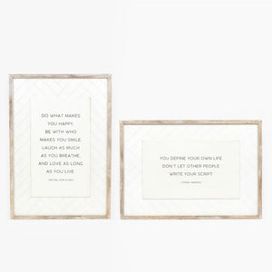 Reversible Wood Frame Sign - Happy/Script Messages