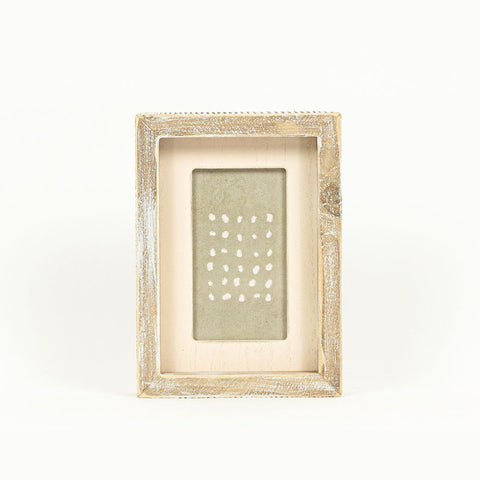 5" x 7" Wood Wall Art - "G DOT" Brown & Cream