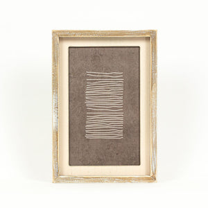 9x13 Wood Frame Sign - Brown & Cream B Line