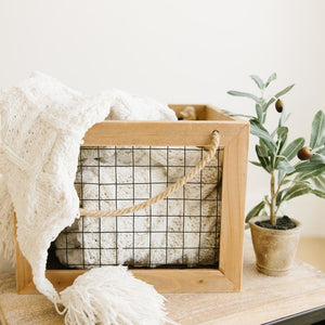 12x9x12 Wood Crate with Handle