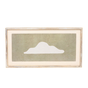 17" x 32" Large Cloud Landscape Wall Art - Cream/Brown