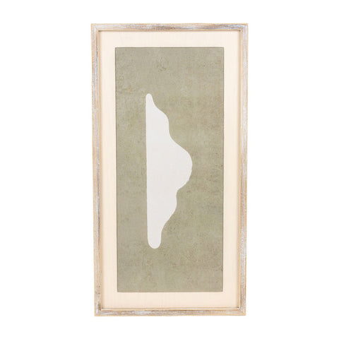 17" x 32" Large Cloud Landscape Wall Art - Cream/Brown