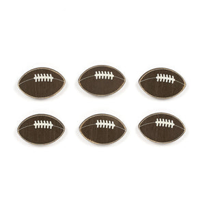 Football Wood Shapes Set of 6 - Multicolor Letterboard Decor
