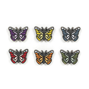 Butterfly Wood Shapes Set of 6 - Multicolor