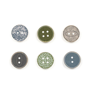 Wood Letter Board Button Shapes - Set of 6