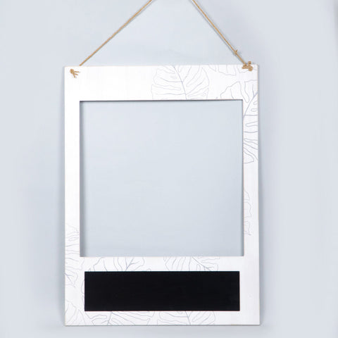23" x 31" Reversible Wood Hanging Selfie Photo Frame - Mr. & Mrs.