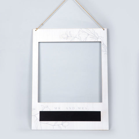 23" x 31" Reversible Wood Hanging Selfie Photo Frame - Mr. & Mrs.