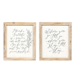 Reversible Wood Frame Sign - Soulmate Edition