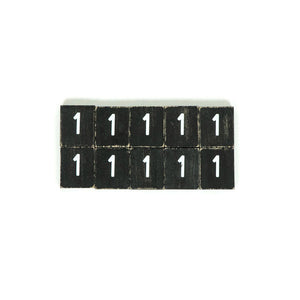 Wood Letter Tiles - Set of 10 (Black & White)