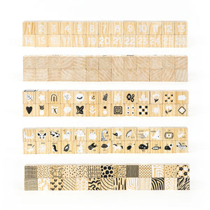Alphabet Wooden Blocks Set - 26 Multicolor Letters