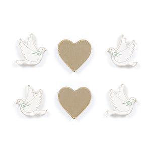 Wooden Doves & Hearts Sympathy Decor Set