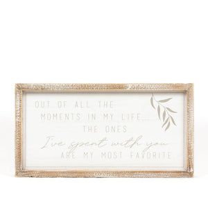 Moments Wood Framed Sign - Forever In Our Hearts