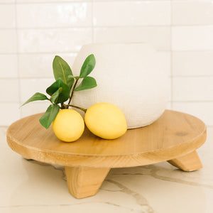 15" Natural Wood Riser - Round Display Stand