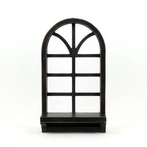 Window Black Wood Frame with Shelf